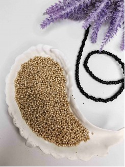 Бисер 13/0 класс А, калиброванный Чехия (темно-бежевый матовый)